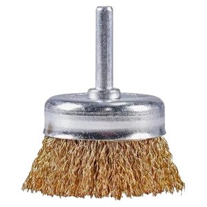 7255 Escova De  Aço Copo Diâmetro 50mm Com Haste Brasfort