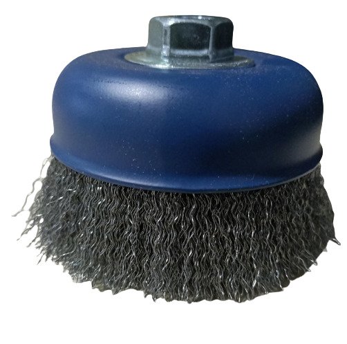 7260 Escova De Aço Copo Ondulada Diâmetro 125mm Rosca M14 Brasfort 