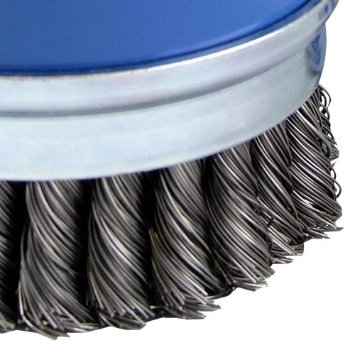 7263 Escova Aço Copo Trançada Diâmetro 80mm Rosca M14 Brasfort