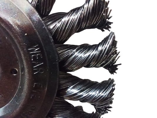 7271 Escova De Aço Circular Trançada Diâmetro 115mm Furo 22,2mm Brasfort