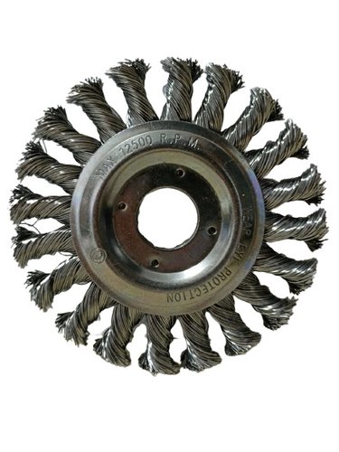 7271 Escova De Aço Circular Trançada Diâmetro 115mm Furo 22,2mm Brasfort