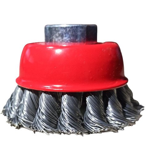 746209 Escova De Aço Tipo Copo Torcida Diâmetro 65mm Rosca M14 Mtx