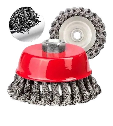 746249 Escova De Aço Tipo Copo Torcida. Diâmetro 75mm Rosca M14 Mtx