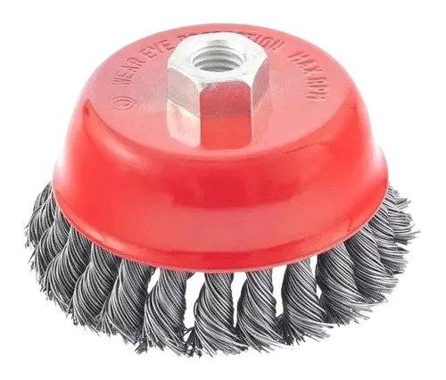 746289 Escova De Aço Tipo Copo Torcida Diâmetro 100mm Rosca M14 Mtx  