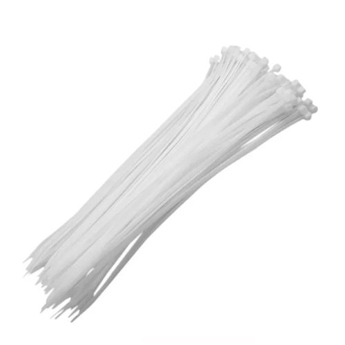 Abraçadeira De Nylon Branca 4,8 X 300 Pacote Com 100Un.