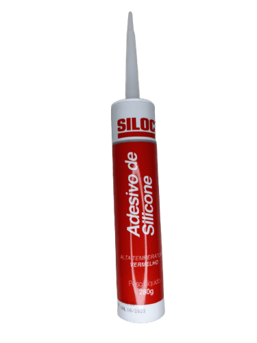 Adesivo De Silicone Alta Temperatura Vermelho Siloc 280G