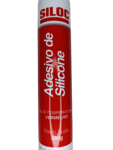 Adesivo De Silicone Alta Temperatura Vermelho Siloc 280G