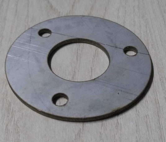 Base De Inox 304 75mm 3" Para Tubo 1.1/4'' Com 3 Furo