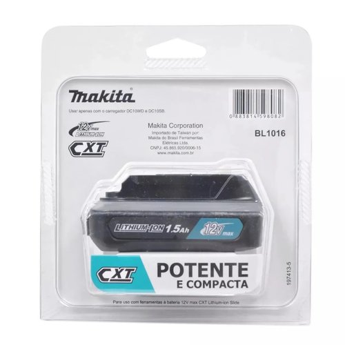 Bateria BL1016 1.5 Ah 12V Lithium-ion Makita
