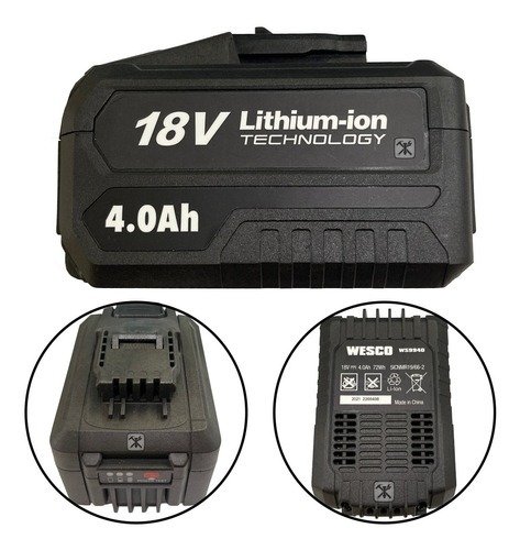 Bateria Ws9940 4.0 Ah 18V Wesco