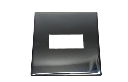 Canopla Acabamento Inox 304 Base 100 x 100 Furo 20 x 50