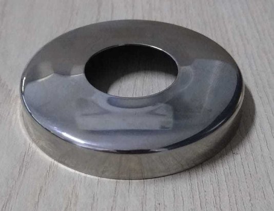 Canopla Acabamento Inox 304 Para Tubo 1.1/4'' Disco 3'' (75MM) Reta