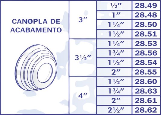 Canopla De Acabamento Disco 3.1/2" Tubo 1.1/2''  28.54