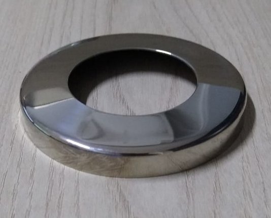 Canopla De Acabamento Inox 304 Para Tubo 1.1/2'' Disco de 3'' (75MM) Reta
