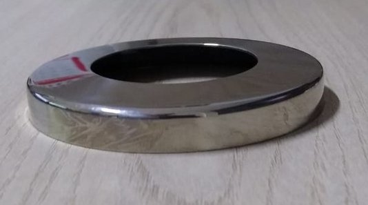 Canopla De Acabamento Inox 304 Para Tubo 1.1/2'' Disco de 3'' (75MM) Reta
