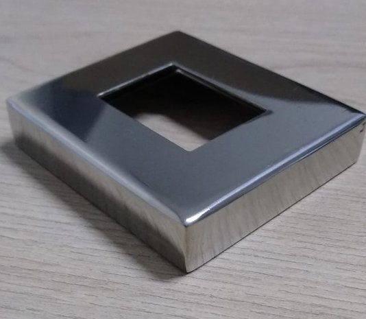 Canopla De Acabamento Inox 304 Quadrada 30X40 Base 70X80
