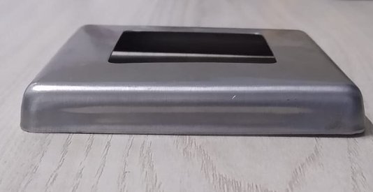 Canopla De Acabamento Inox 304 Quadrada 50X50 Base 90X90