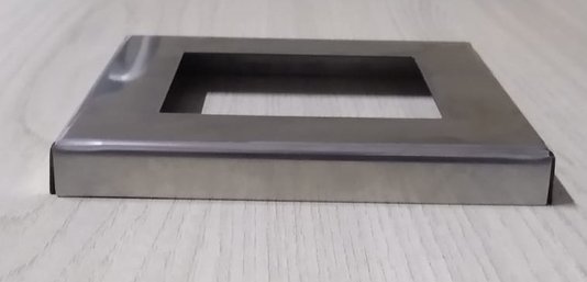 Canopla De Acabamento Inox 304 Quadrada 70X75 Base 120X120
