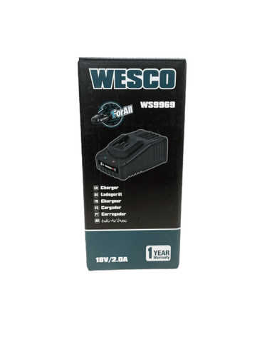 Carregador Bivolt Wesco WS9969 Para Baterias 18V 
