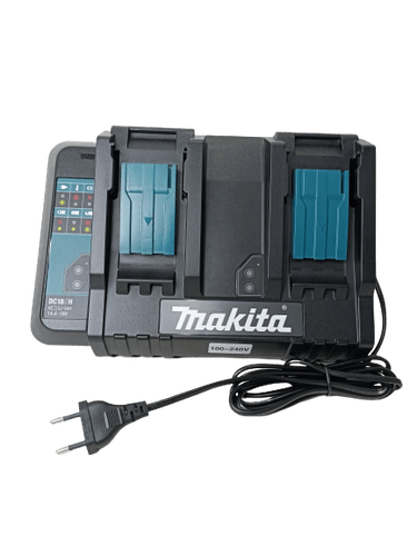 Carregador Duplo DC18SH 18V Bivolt Makita 