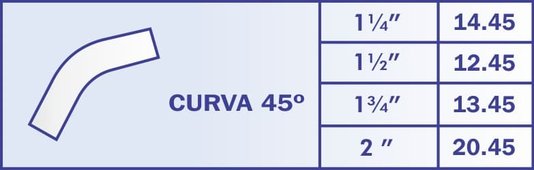 Curva De 45º Tubo De 1.1/2''  12.45