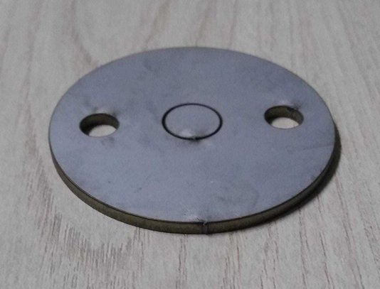 Disco De Inox 304 65mm Furo Centro De 1/2'' Com 2 Furos