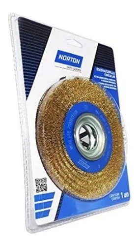 Escova Circular Ondulada. Em  Aço Latonado 6 X 3/4 Norton