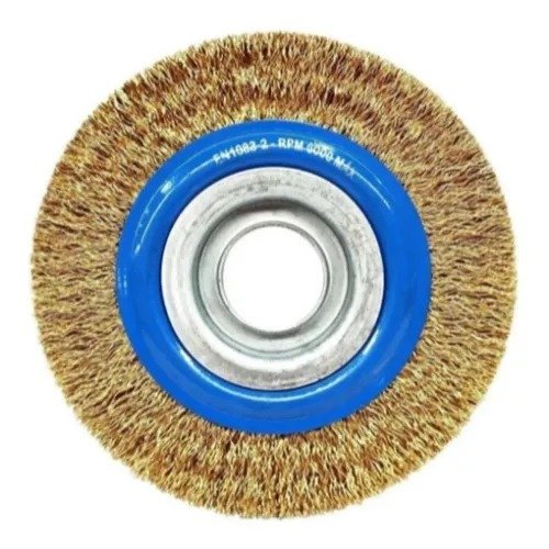 Escova Circular Ondulada. Em  Aço Latonado 6 X 3/4 Norton