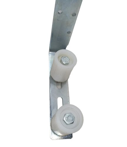Guia Duplo Longo Zincado Com Rolete De Nylon De 36.7MM x 46MM