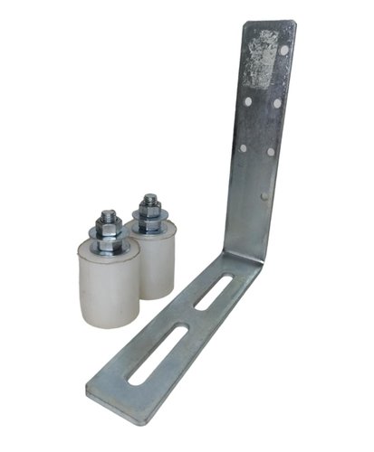 Guia Duplo Longo Zincado Com Rolete De Nylon De 36.7MM x 46MM