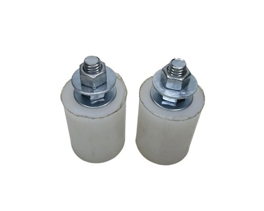 Guia Duplo Longo Zincado Com Rolete De Nylon De 36.7MM x 46MM