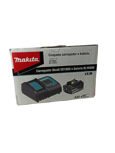 Kit Carregador DC18SD Bivolt E Bateria Bl1830 3.0 Ah Makita 