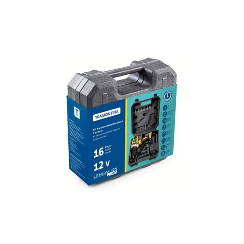 Kit Paraf/Furadeira à Bateria 16 Pç Tramontina