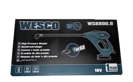 Lavadora De Alta Pressão Wesco 18V Com Bateria De 2.0Ah WS8800