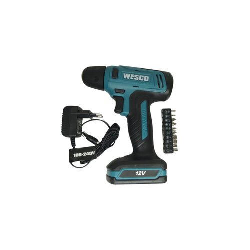 Parafusadeira e Furadeira a Bateria 12V Wesco WS2550K