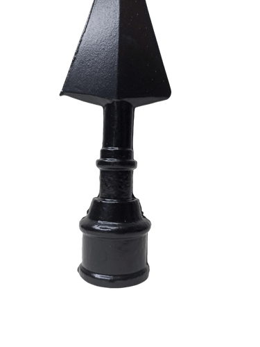 Ponta De Lança Preta Modelo Art Para Tubo 3/4'' Com Anel 