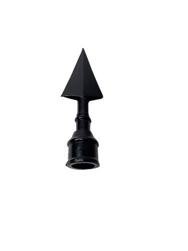 Ponta De Lança Preta Modelo Art Para Tubo 3/4'' Com Anel 