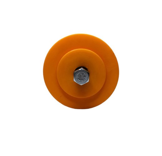 Roldana 4'' Em Nylon Cava V Dupla Com 2 Rolamentos 