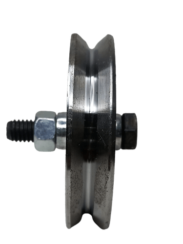 Roldana Aço 5" Com Cava V 19mm Com Parafuso Kit Com 2 Un.