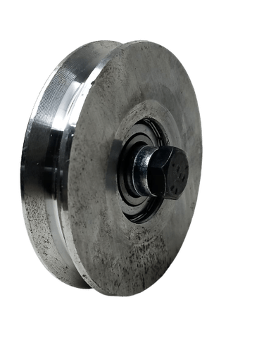 Roldana Aço 5" Com Cava V 19mm Com Parafuso Kit Com 2 Un.