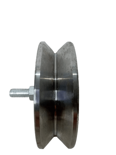 Roldana De Aço 3'' Com Cava V 28mm Com Parafuso 