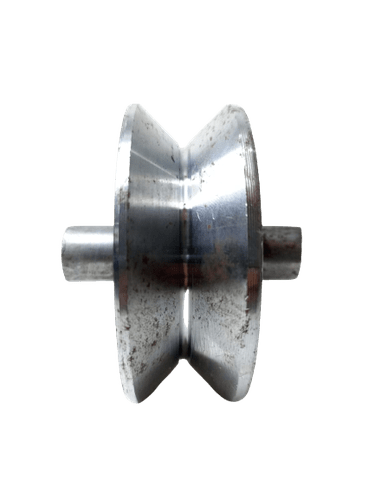 Roldana De Aço 3'' Com Cava V 28mm Com Pino