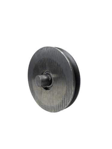 Roldana De Aço 4'' Com Cava 16mm Quadrada 10x10 Com Pino