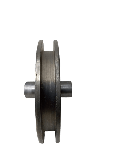 Roldana De Aço 4'' Com Cava 16mm Quadrada 10x10 Com Pino
