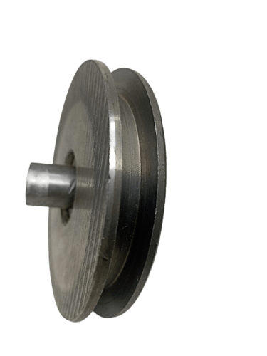 Roldana De Aço 4'' Com Cava 16mm Quadrada 10x10 Com Pino