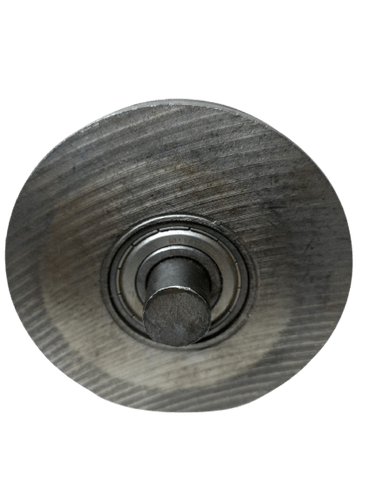 Roldana De Aço 4'' Com Cava 16mm Quadrada 10x10 Com Pino
