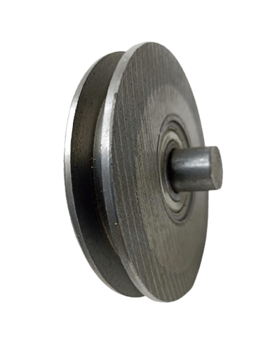 Roldana De Aço 4'' Com Cava 16mm Quadrada 10x10 Com Pino