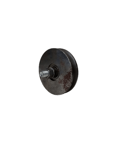 Roldana De Aço 4'' Com Cava Quadrada 10x10 16mm Com Parafuso zincada