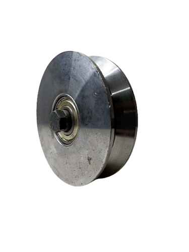 Roldana Aço Dupla 5" Cava 32mm Perfil V 20mm Com Parafuso