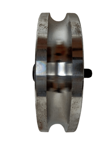 Roldana Dupla Aço 5" Cava 32mm Perfil U 12mm Com Parafuso
